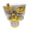 Sealed plastic bottle, high-end candy jar, storage jar with lid, golden storage jar Item Picture